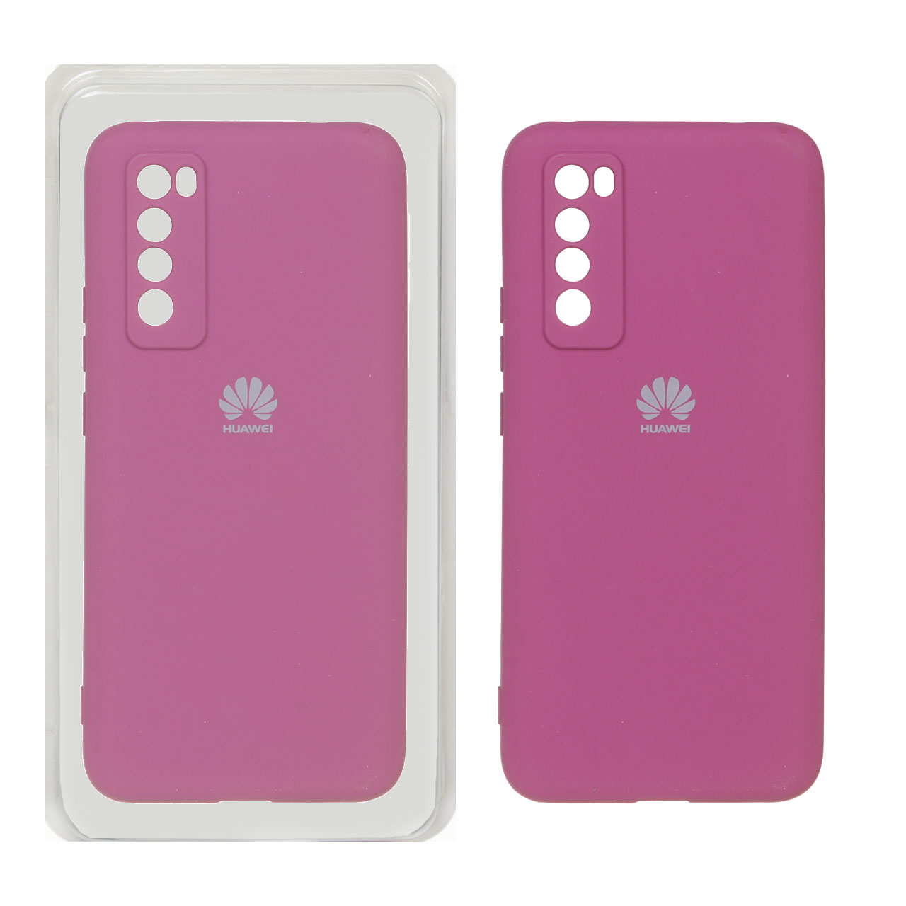 قاب سیلیکونی High Copy مدل AKB - Huawei Nova 7 5G - ارغوانی (پک دار)